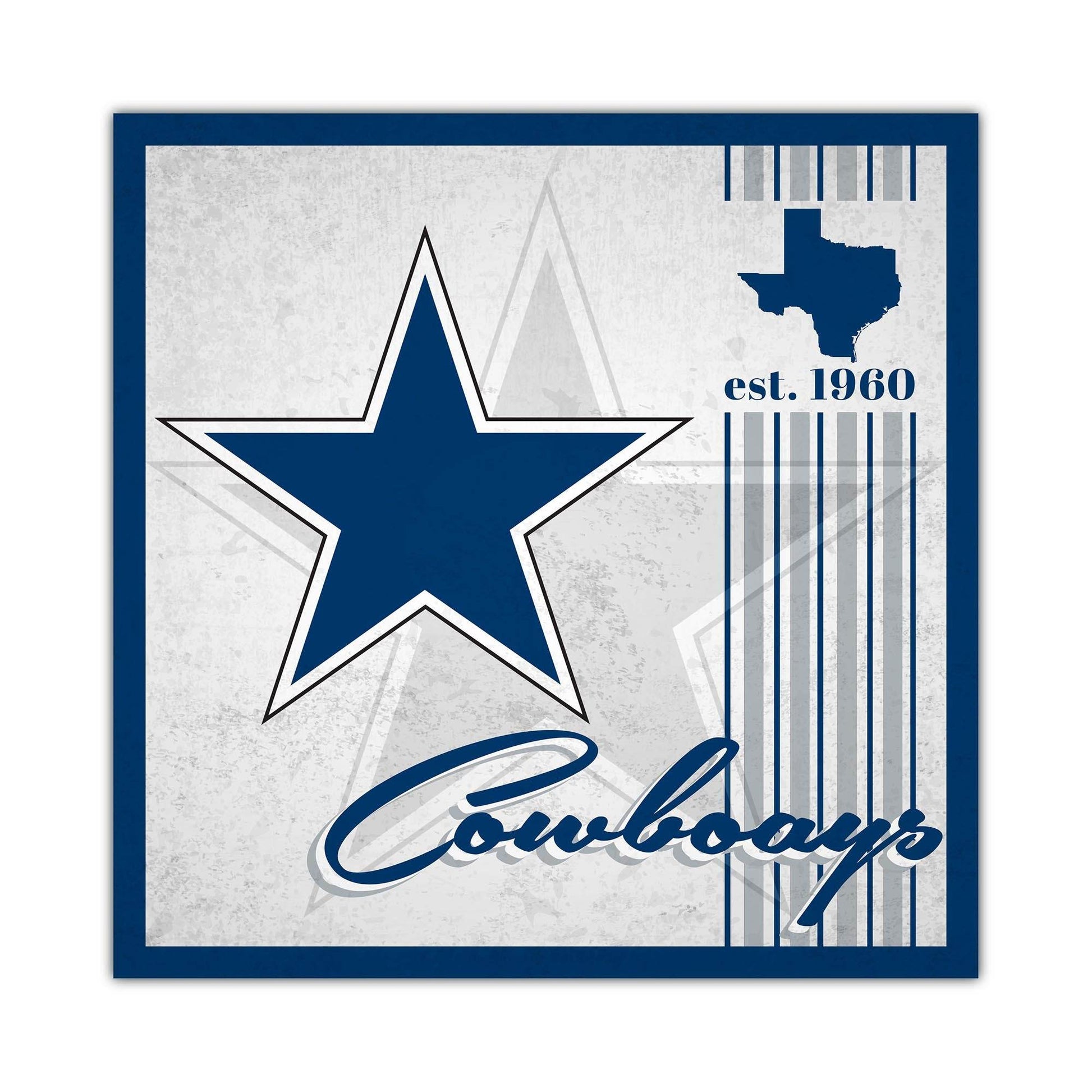 Dallas Cowboys Wood Sign 10x10 Album Design Wall Decor - ToylandEU