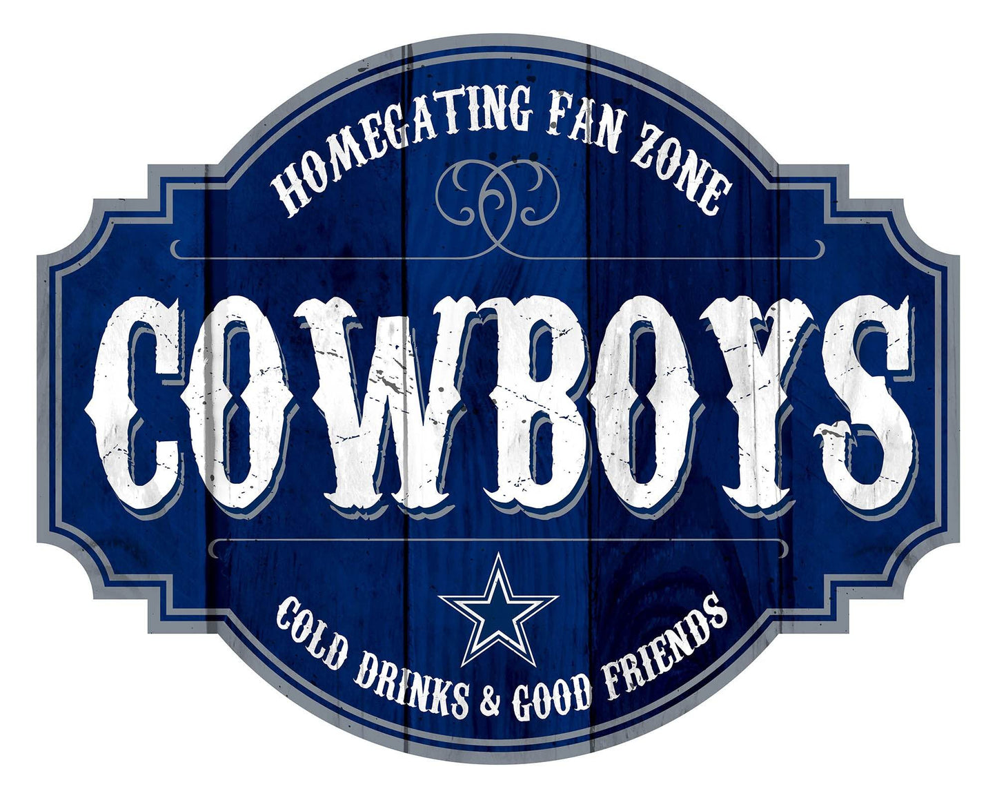 Dallas Cowboys Wood Sign 12 Inch Homegating Tavern Plaque - ToylandEU