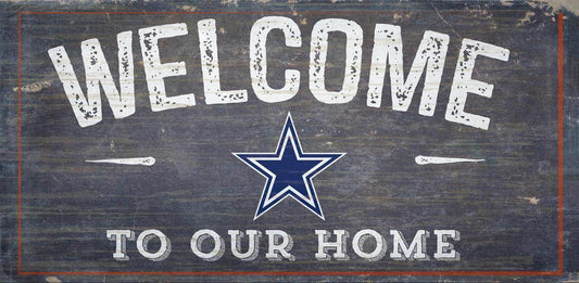 Dallas Cowboys Wood Sign 12x6 Welcome Home Rope Hanger - ToylandEU