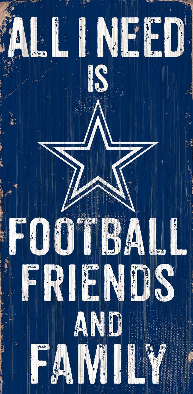 Dallas Cowboys Wood Sign 6x12 Friends And Family Design - ToylandEU