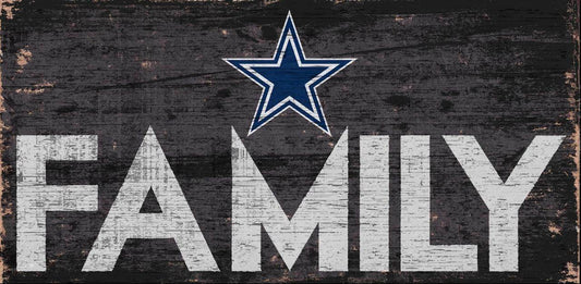 Dallas Cowboys Wood Sign Family Design 12 By 6 Inches - ToylandEU