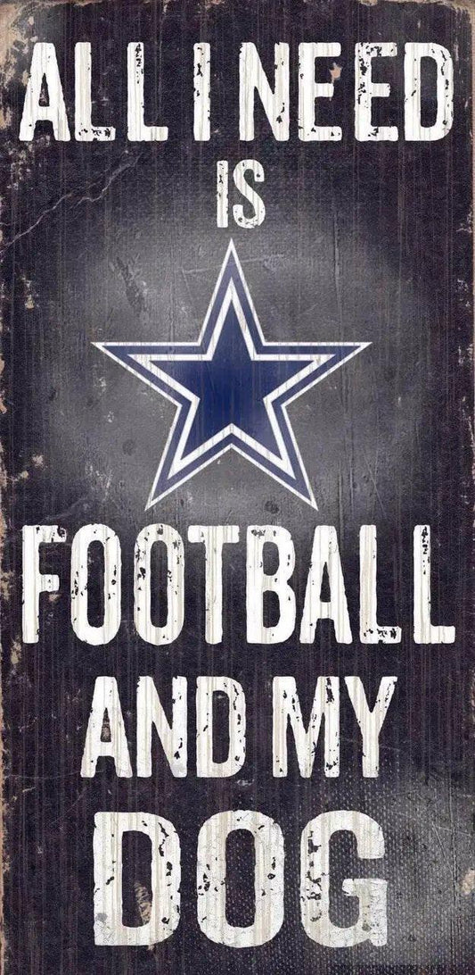  Dallas Cowboys Wood Sign Football And Dog 6 By 12 Inches -  ToylandEU™