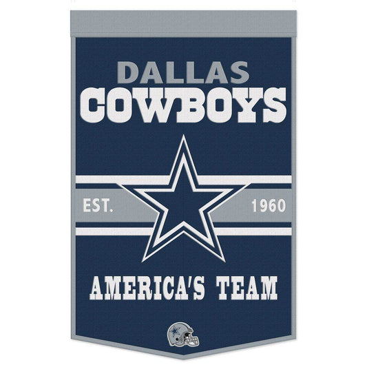 Dallas Cowboys Wool Banner 24x38 Dynasty Slogan Design - ToylandEU