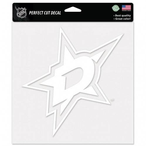 Dallas Stars 8x8 White Perfect Cut Decal For Cars USA - ToylandEU