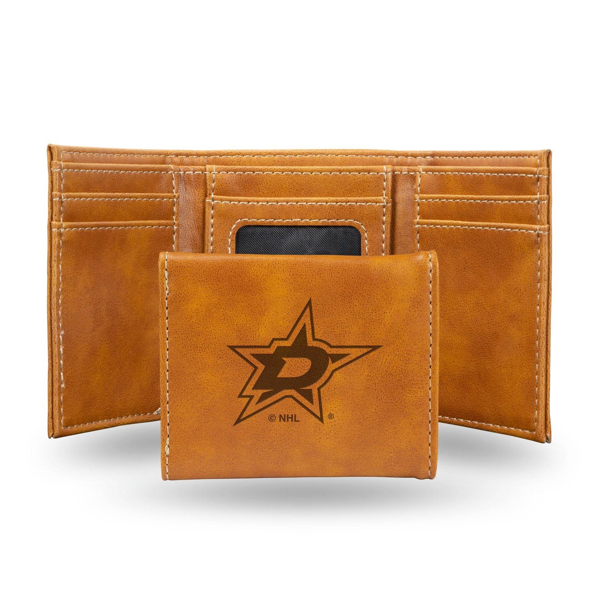 Dallas Stars Leather Trifold Wallet Laser Engraved Gift - ToylandEU