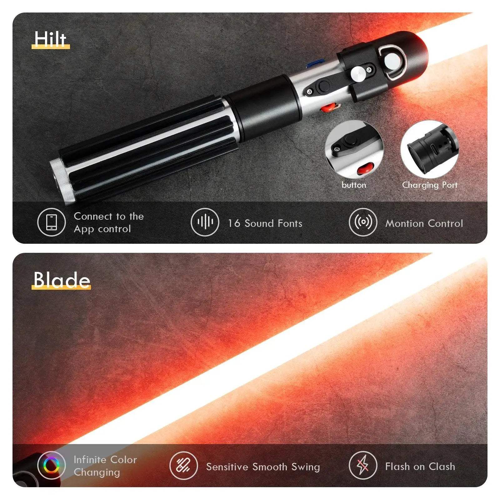 Damiensaber Anakin SE Lightsaber With Flashing LEDs - ToylandEU