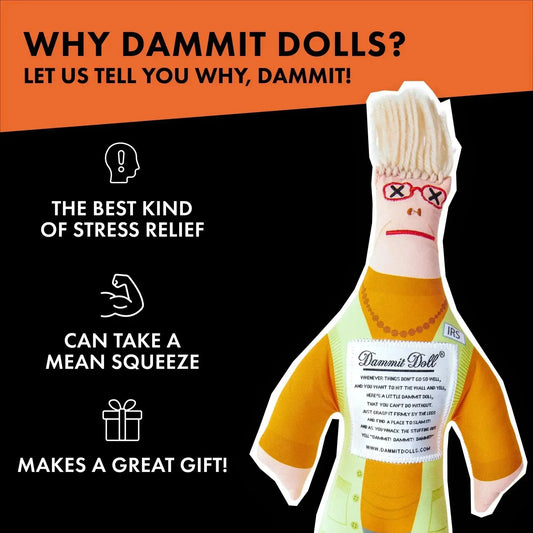  Dammit Doll IRS Auditor Stress Relief Toy Tax Season -  ToylandEU™