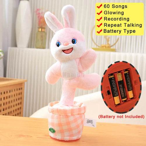 Dancing Cactus Plush Toy - Rechargeable LED Singing & Twisting Fun - ToylandEU