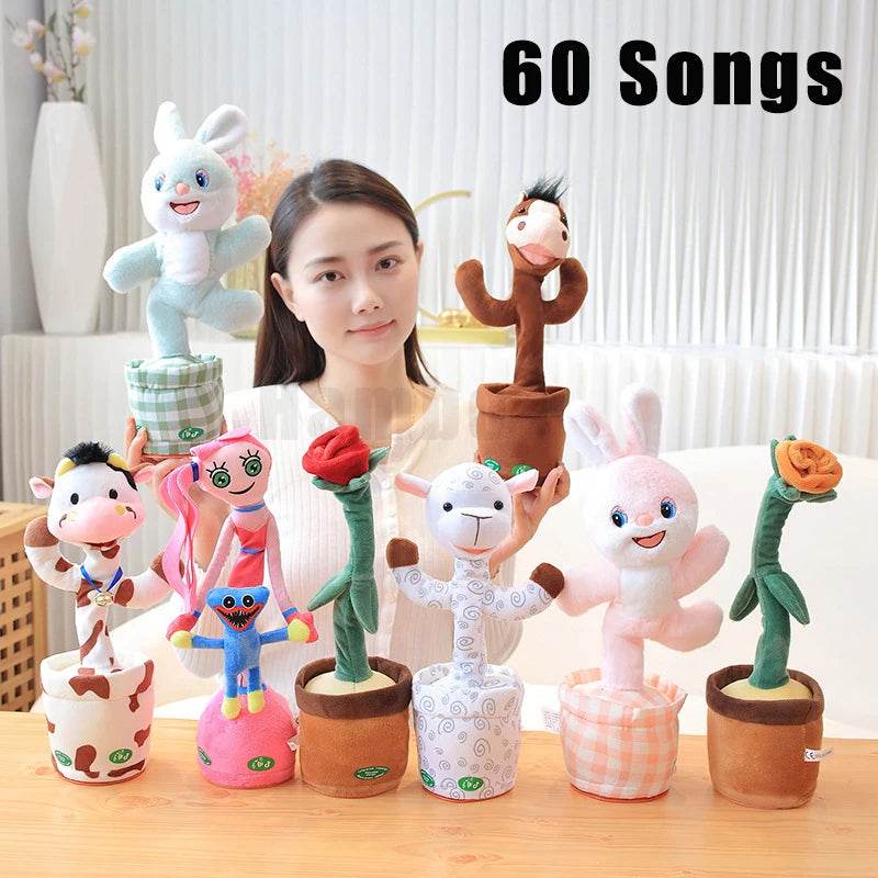 Dancing Cactus Plush Toy - Rechargeable LED Singing & Twisting Fun - ToylandEU