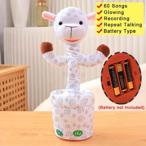 Dancing Cactus Plush Toy - Rechargeable LED Singing & Twisting Fun - ToylandEU