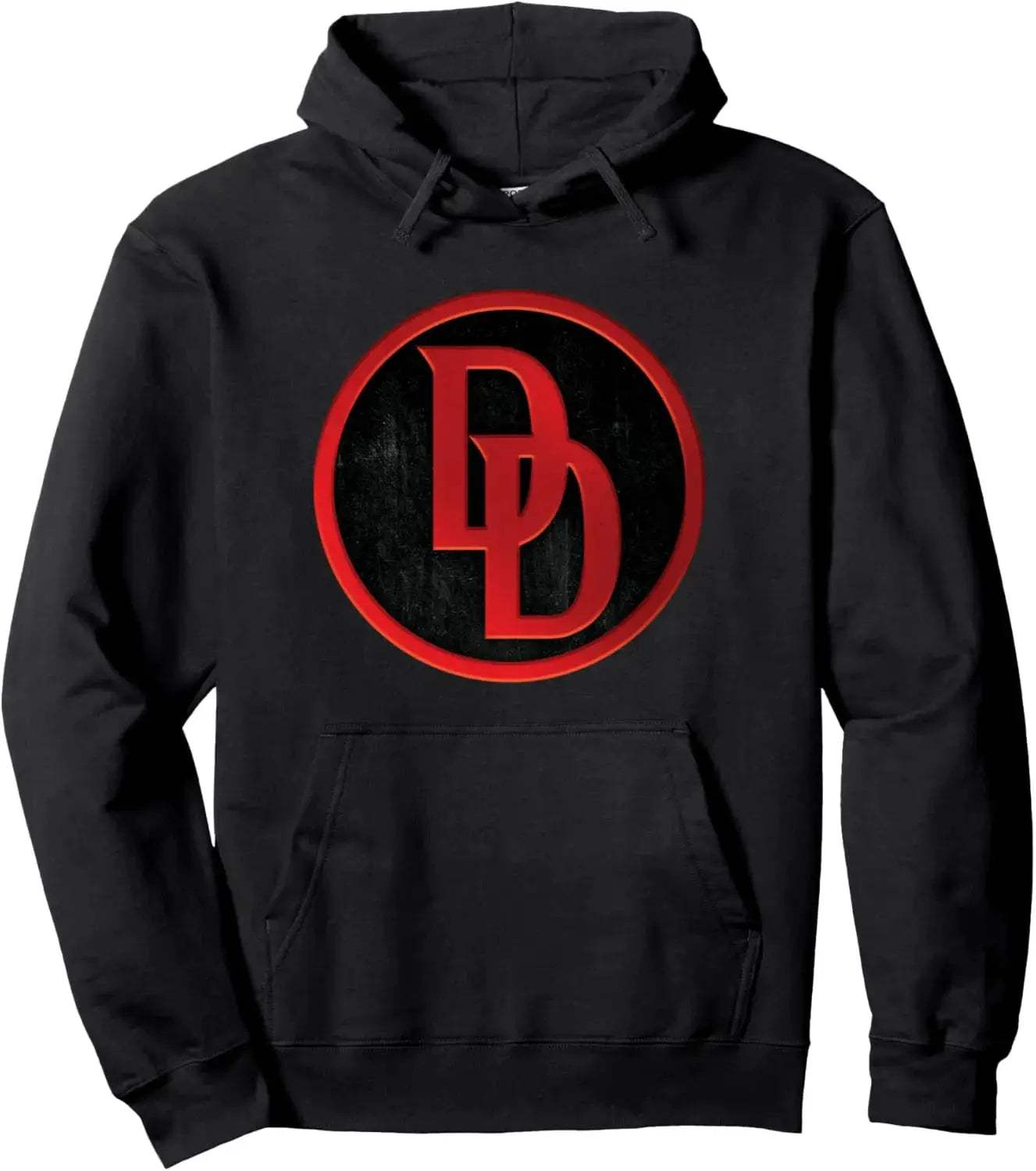 Daredevil Marvel Hoodie Red Cotton Comfort With Black Logo - ToylandEU