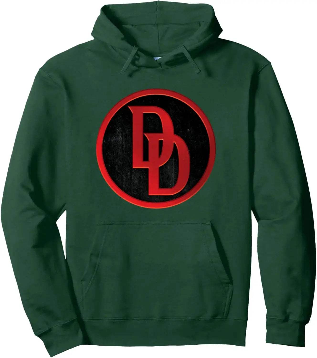 Daredevil Marvel Hoodie Red Cotton Comfort With Black Logo - ToylandEU