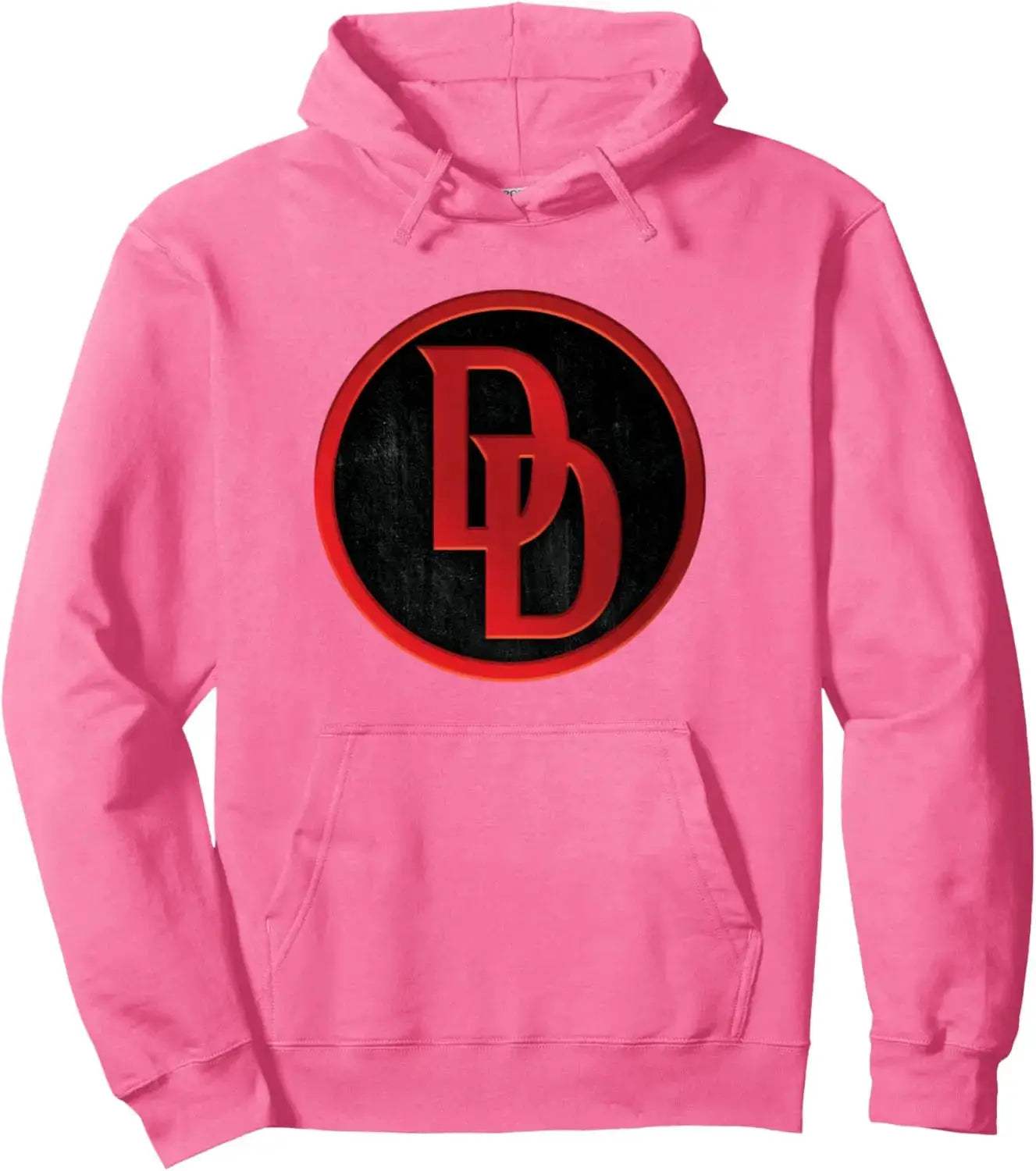 Daredevil Marvel Hoodie Red Cotton Comfort With Black Logo - ToylandEU