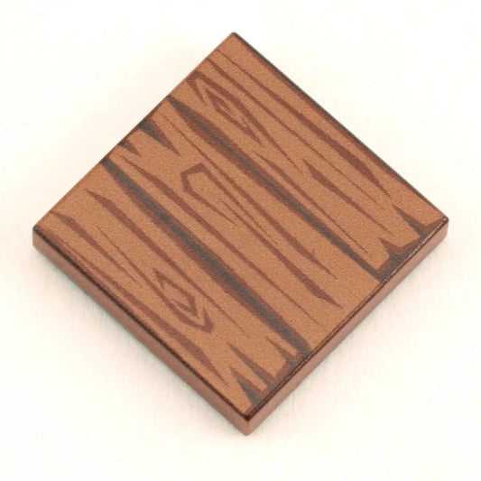  Dark Hardwood 2x2 LEGO Tile Realistic Texture -  ToylandEU™