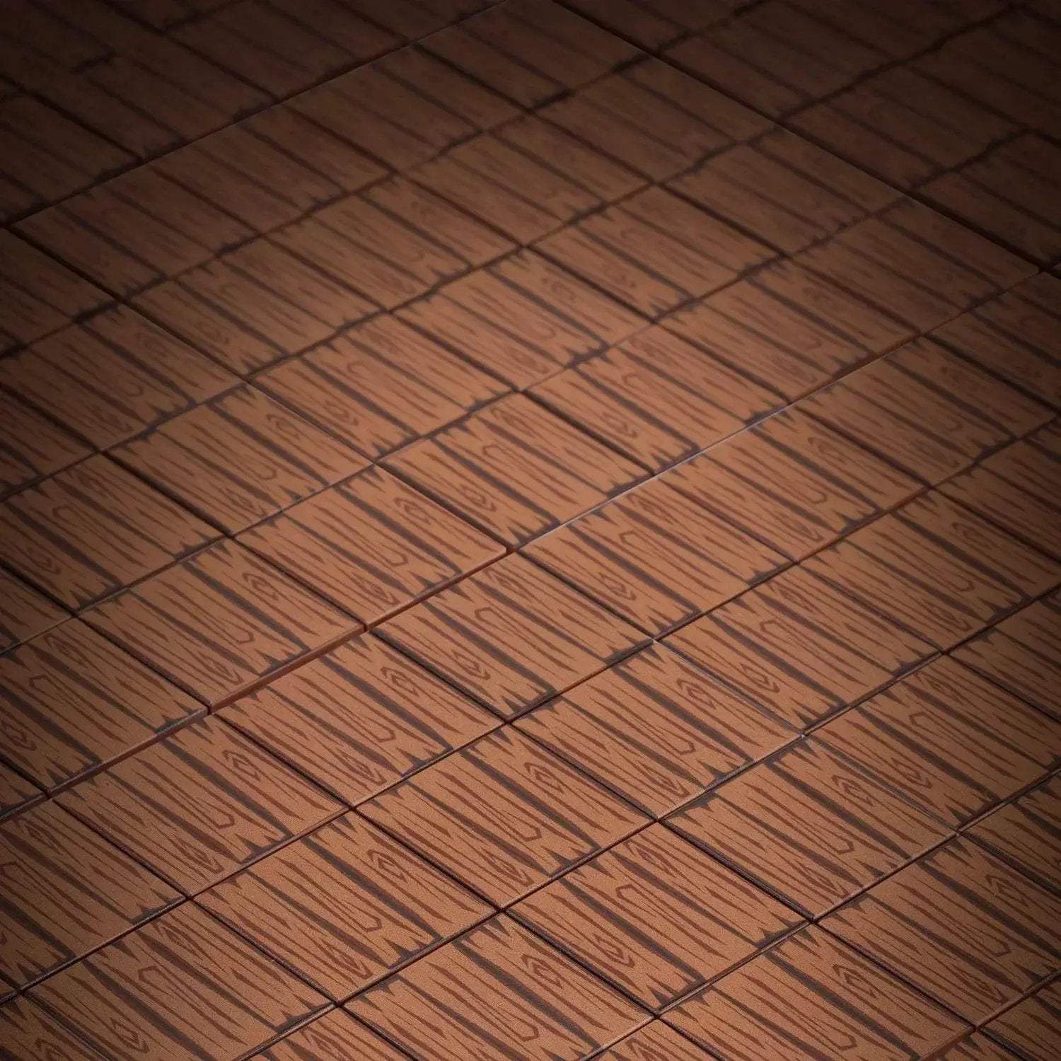 Dark Hardwood Tile Part Pack (20 Tiles) made with LEGO parts - B3 Customs - ToylandEU