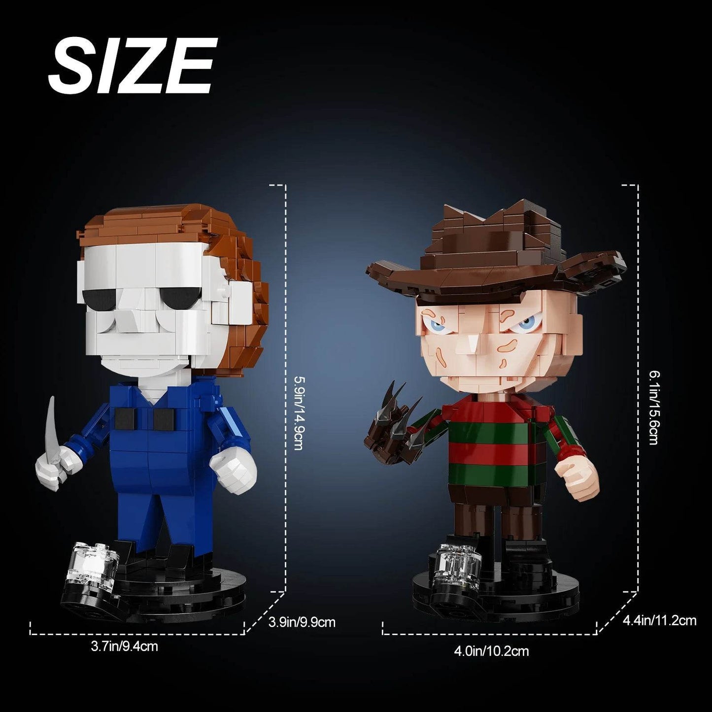 Dark Horror Movie Figures Building Block Set 2in1 For Kids - ToylandEU