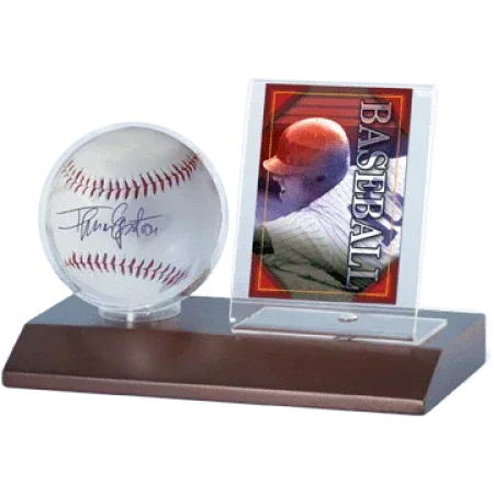  Dark Wood Baseball Card Holder Acrylic Display Ultra Pro -  ToylandEU™