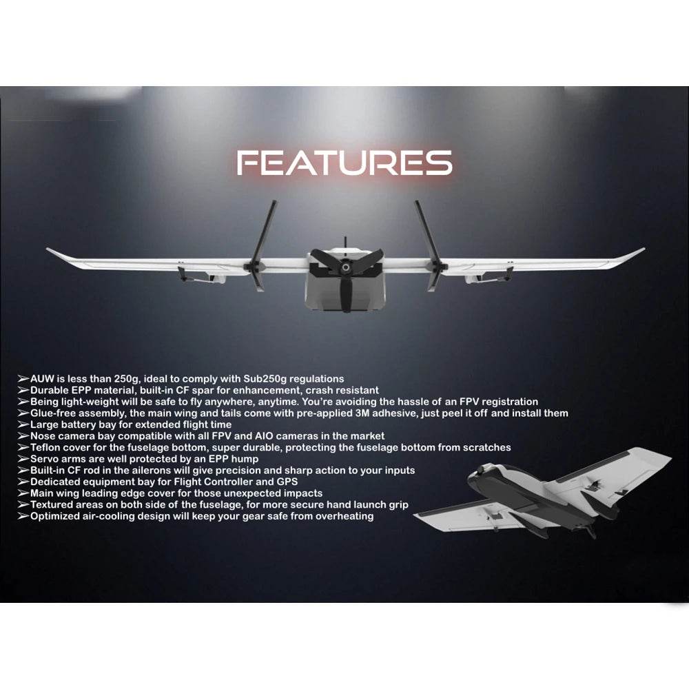 Dart250G 570mm Wingspan Sub-250 Grams EPP FPV RC Airplane - ToylandEU