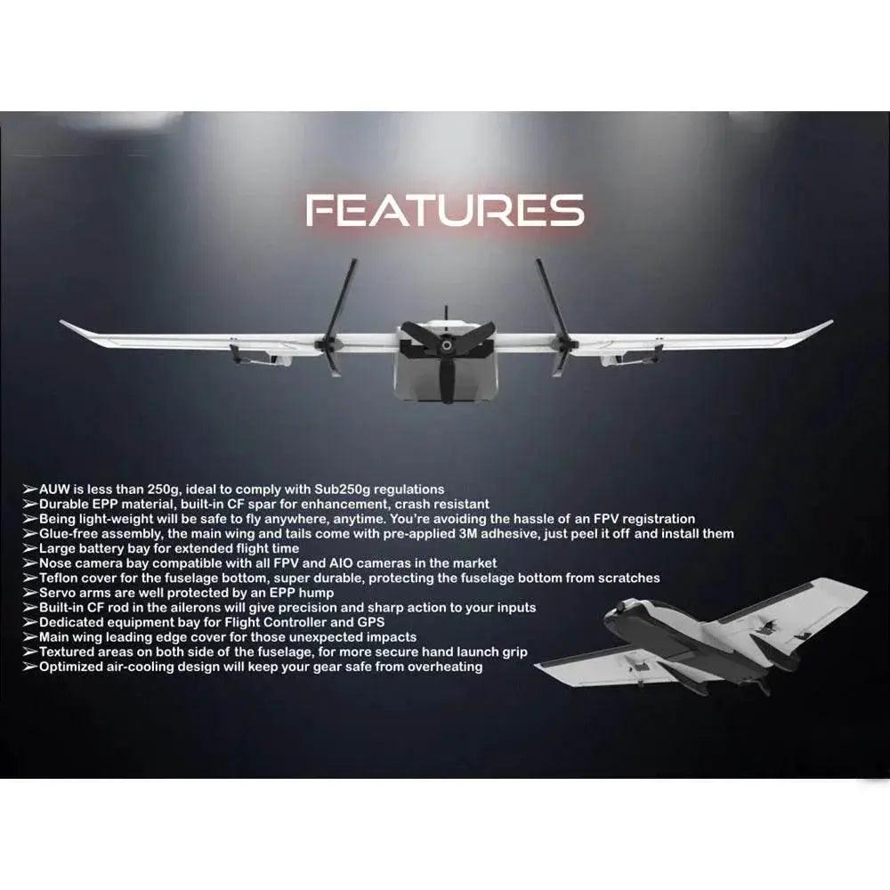  Dart250G 570mm Wingspan Sub-250g FPV RC Airplane Kit -  ToylandEU™