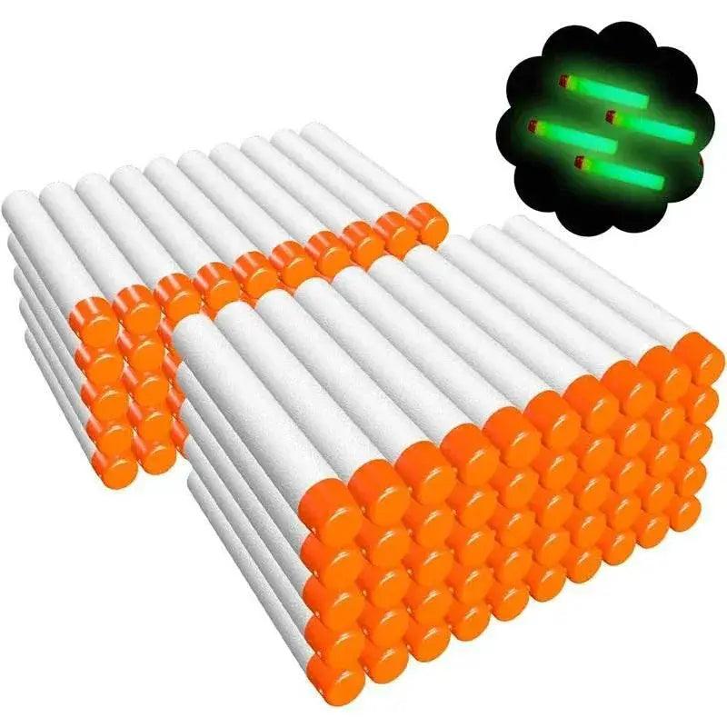  100Pcs Refill Darts for Nerf N-Strike Elite Modulus Glow at Dark Bullets - White -  ToylandEU™