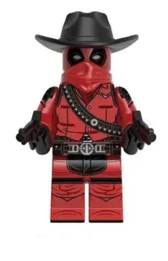 Red Cowboy Mercenary Custom Plastic Figure LEGO Compatible For Standard Figure Scale - ToylandEU