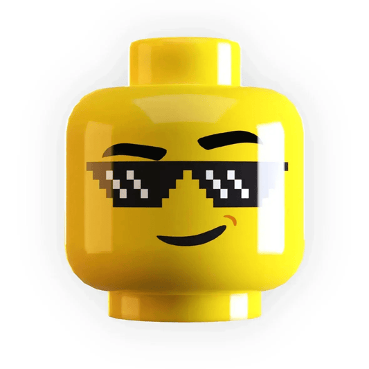  Pixelated Sunglasses Minifig Head B3 Customs -  ToylandEU™