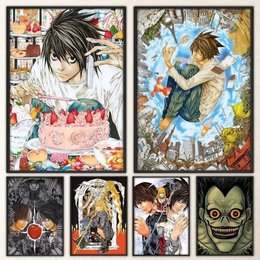 Death Note Anime Poster Prints Wall Art, Painting Bedroom Living Room Wall Bar Restaurant Decor - ToylandEU