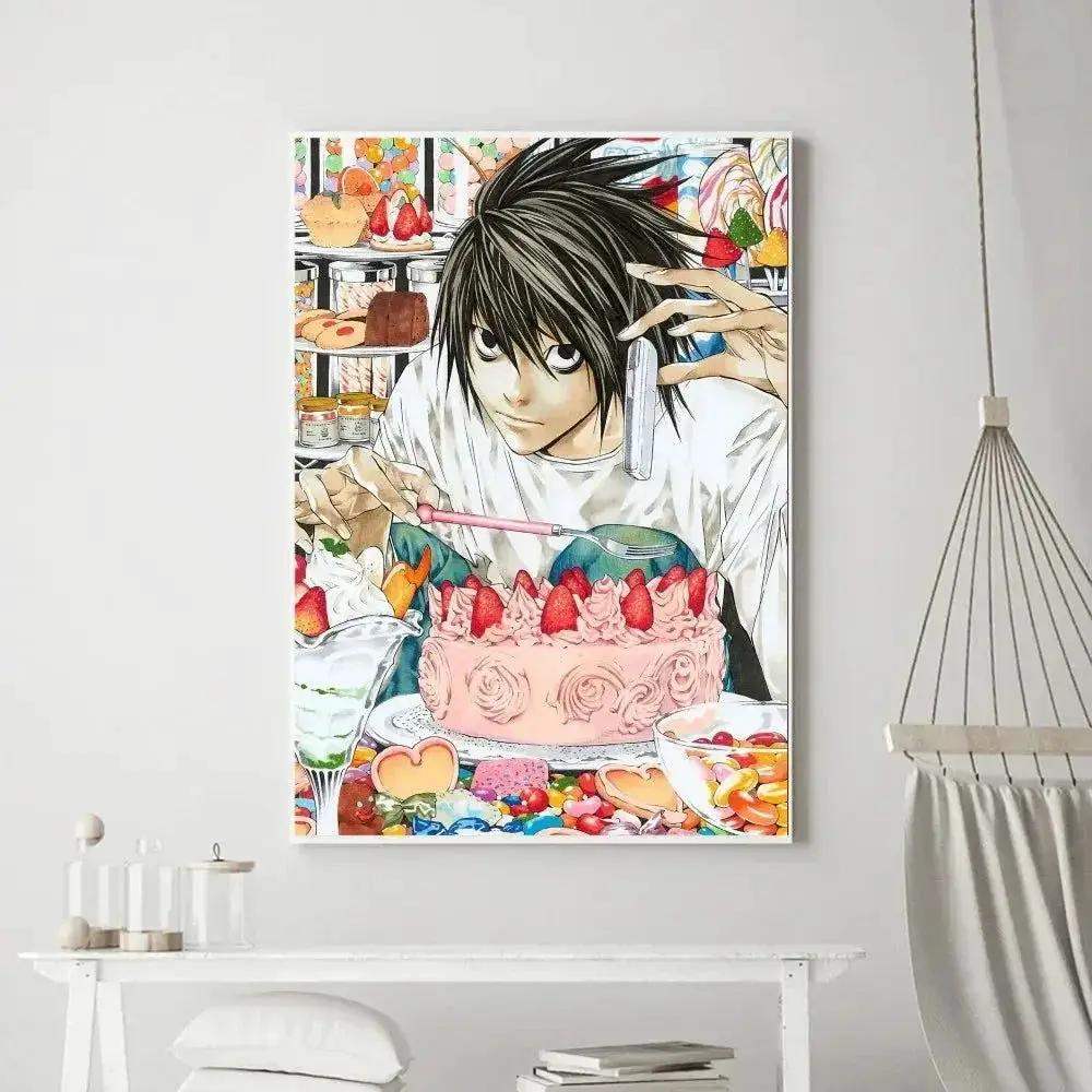 Death Note Anime Poster Prints Wall Art, Painting Bedroom Living Room Wall Bar Restaurant Decor - ToylandEU