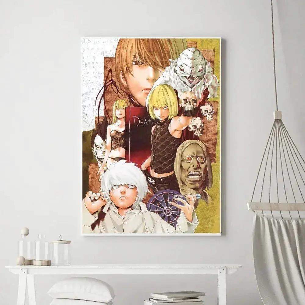 Death Note Anime Poster Prints Wall Art, Painting Bedroom Living Room Wall Bar Restaurant Decor - ToylandEU