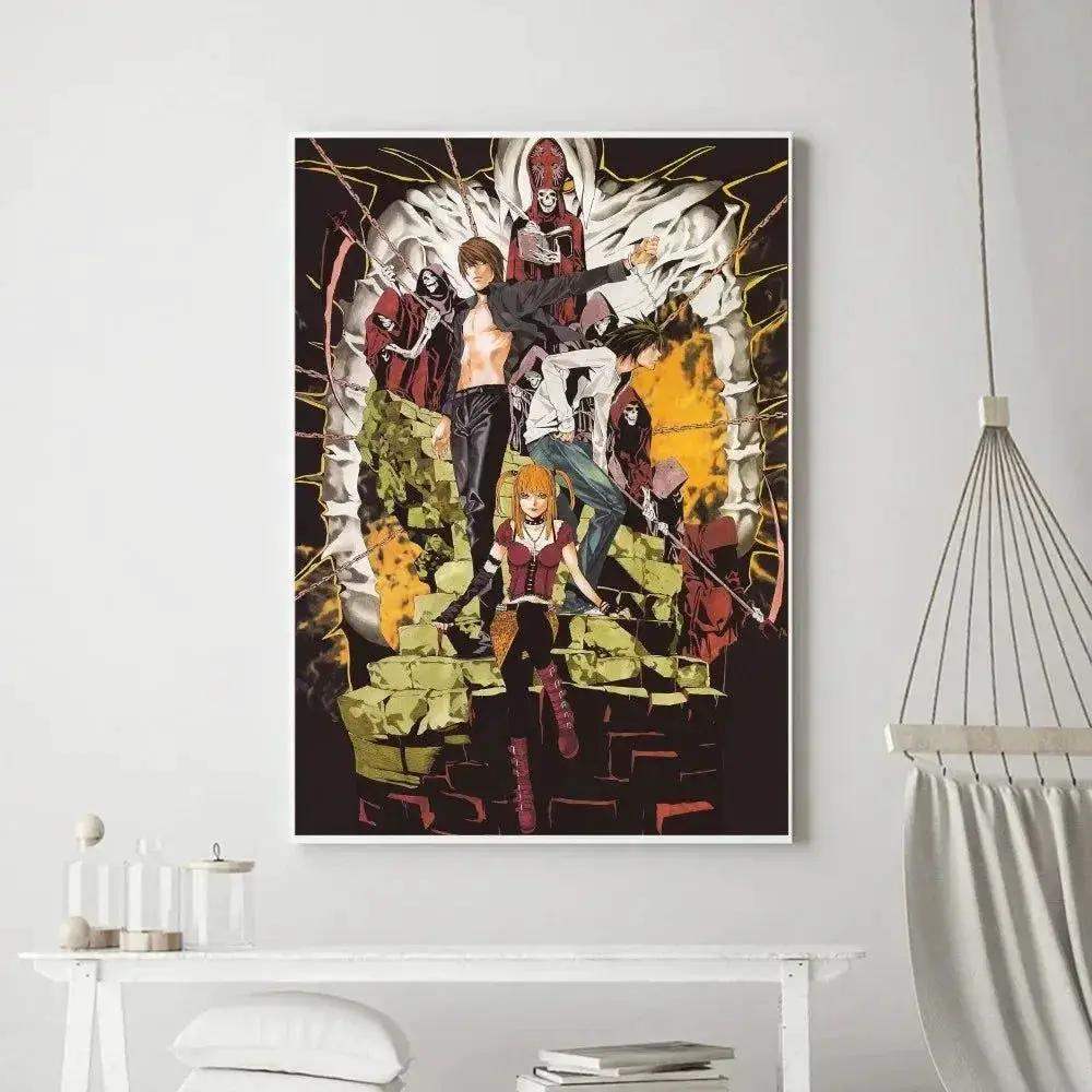 Death Note Anime Poster Prints Wall Art, Painting Bedroom Living Room Wall Bar Restaurant Decor - ToylandEU