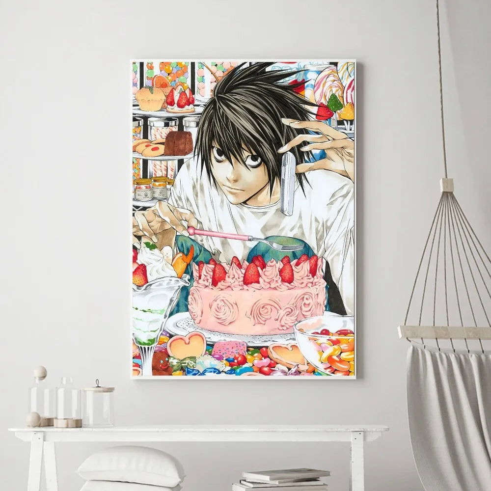 Death Note Anime Poster Wall Art Removable Decor