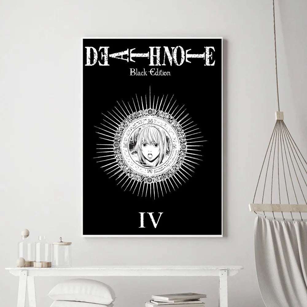 Death Note Anime Poster Wall Art Removable Decor