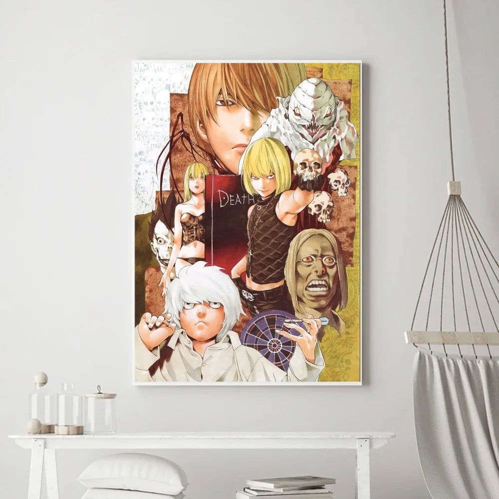 Death Note Anime Poster Wall Art Removable Decor