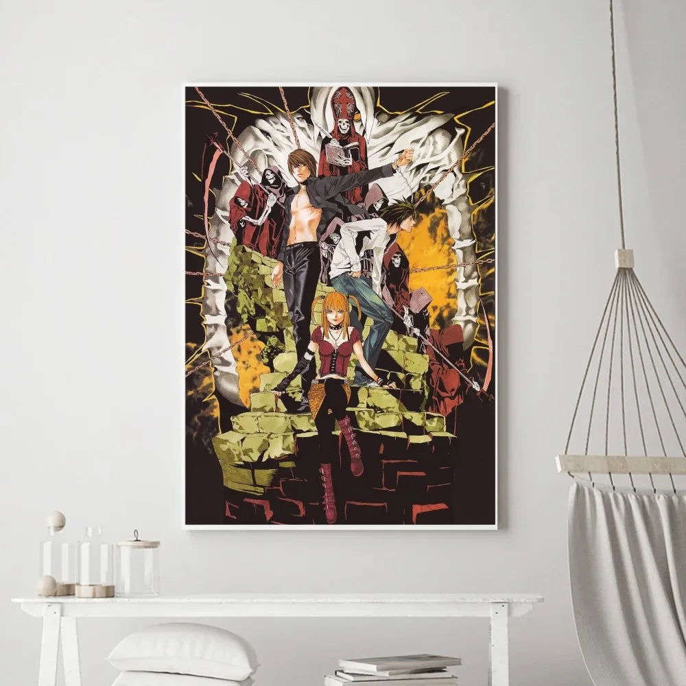 Death Note Anime Poster Wall Art Removable Decor