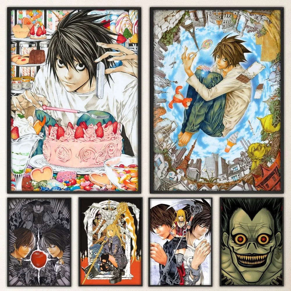Death Note Anime Poster Wall Art Removable Decor