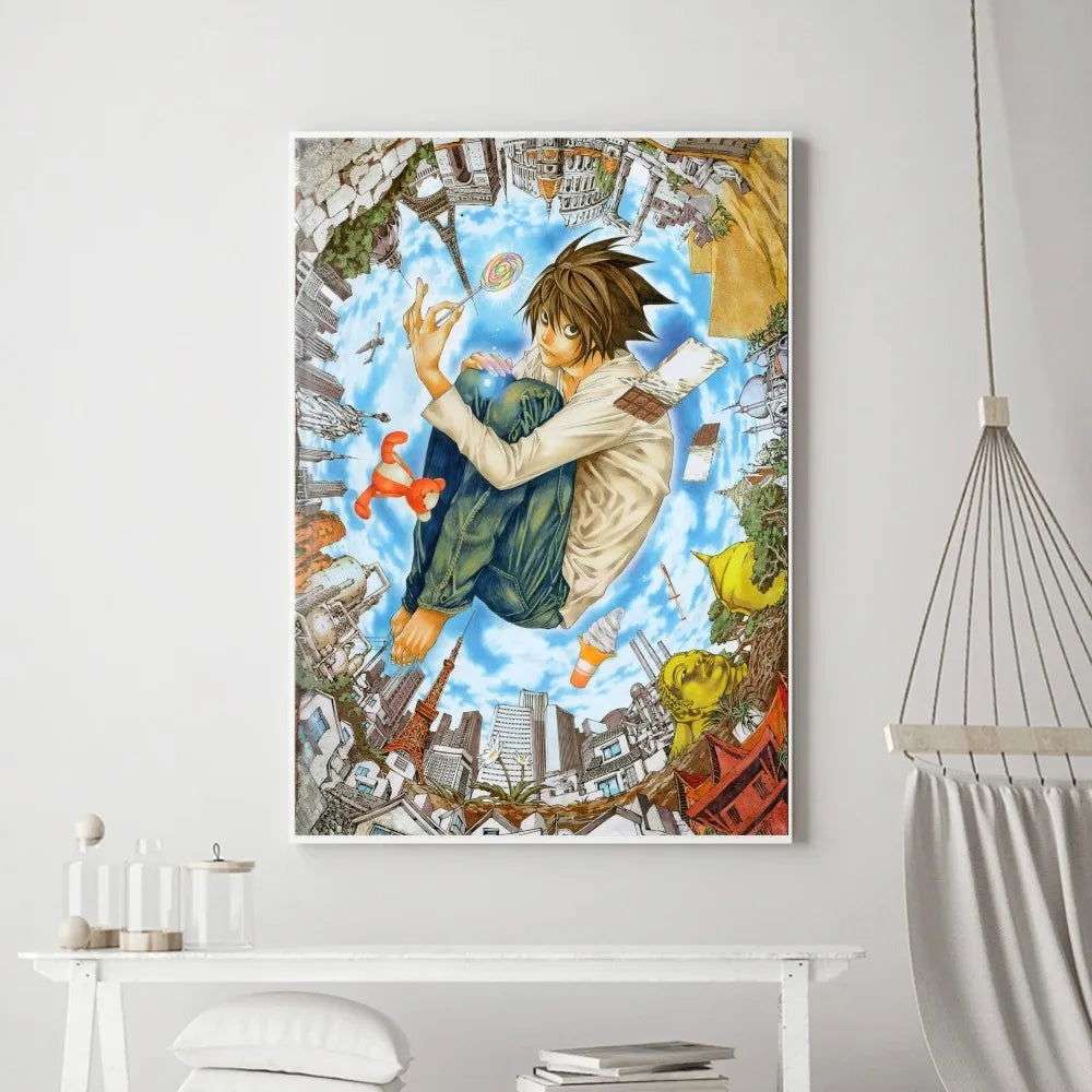 Death Note Anime Poster Wall Art Removable Decor