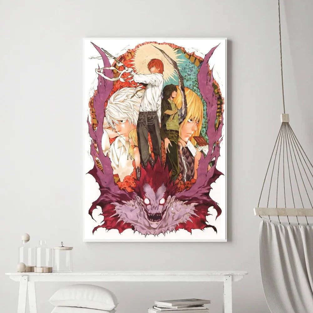 Death Note Anime Poster Wall Art Removable Decor