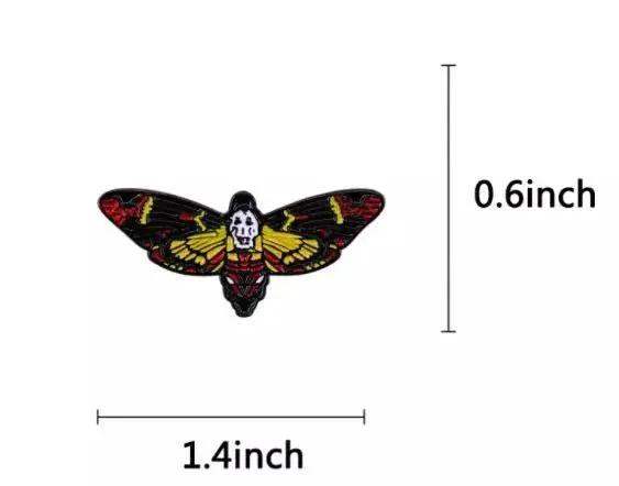 Deaths Head Moth Silence of the Lambs Enamel Pins small, durable, high quality accessories - Minifigure Toys