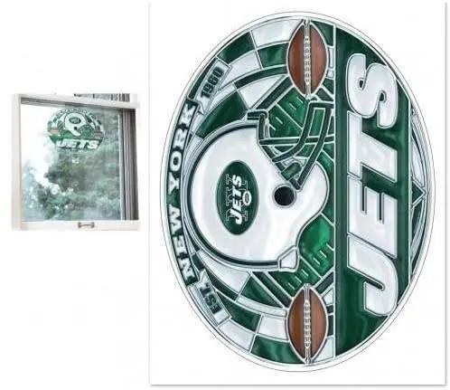  New York Jets 11x17 Decal Stained Glass Style Home Decor -  ToylandEU™