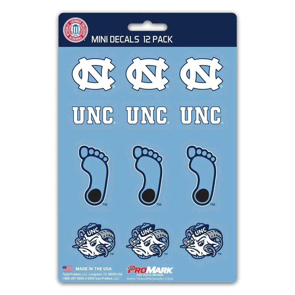  North Carolina Tar Heels Decal Set 12 Pack Premium Vinyl -  ToylandEU™