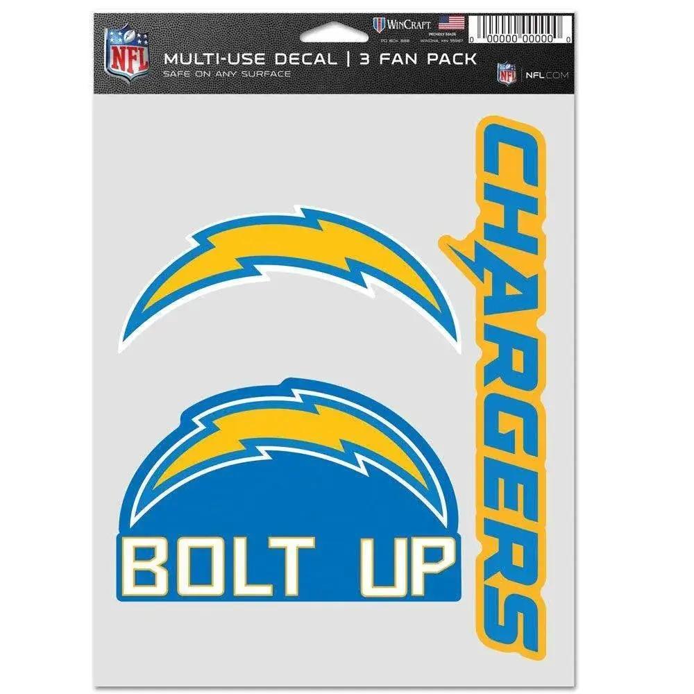  Los Angeles Chargers Decal 3 Pack Indoor Outdoor Removable -  ToylandEU™