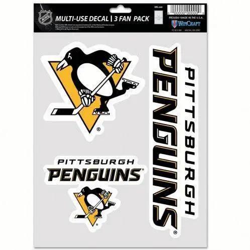  Pittsburgh Penguins Decal Set For Indoor Outdoor Use 3 Pack -  ToylandEU™