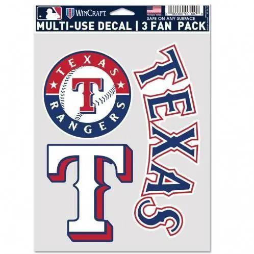  Texas Rangers Decal Set 3 Pack Removable Indoor Outdoor -  ToylandEU™