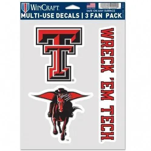  Texas Tech Red Raiders Decal Removable 3 Pack Multiuse Fans -  ToylandEU™