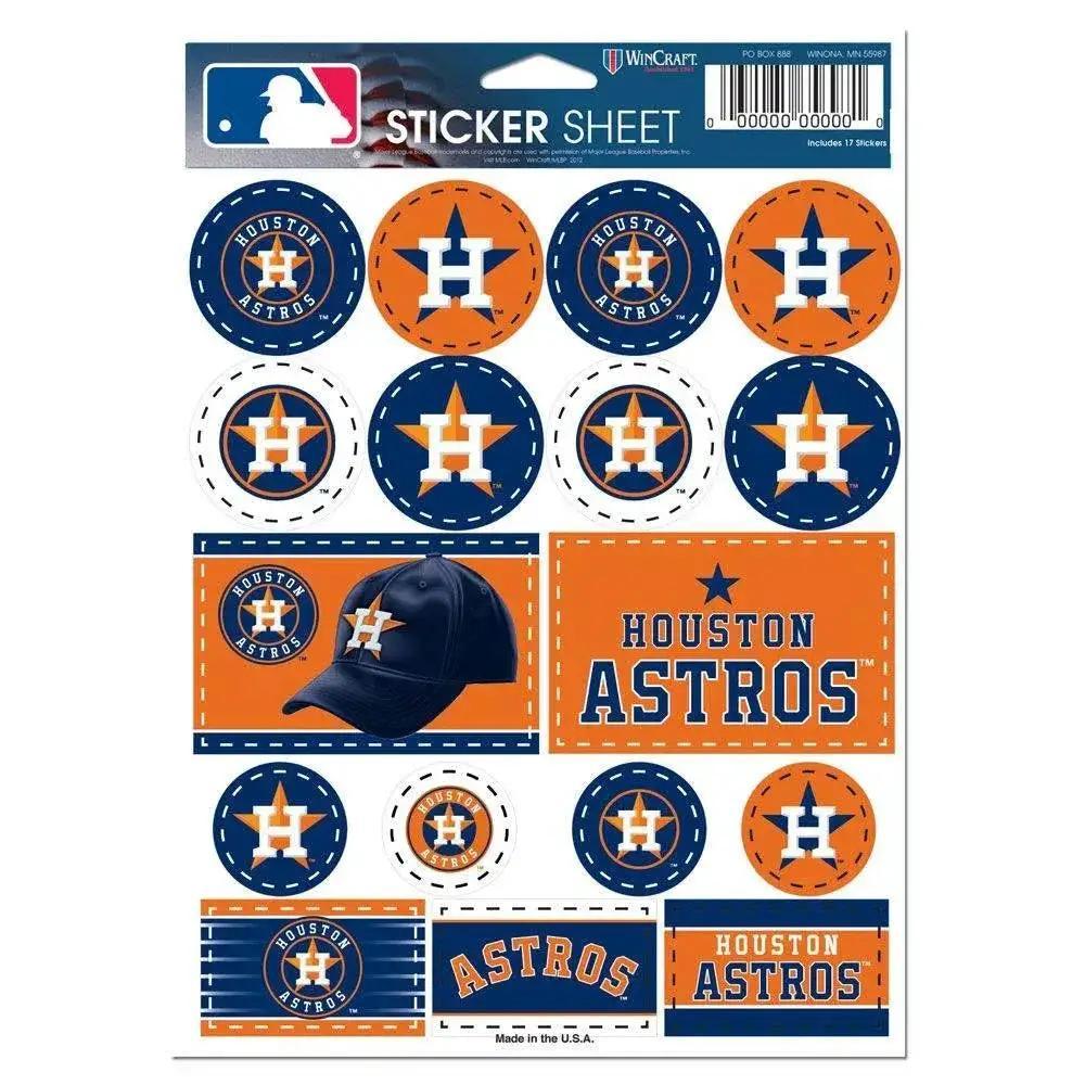  Houston Astros Decal Sheet 5x7 Vinyl Wincraft Fanatics -  ToylandEU™