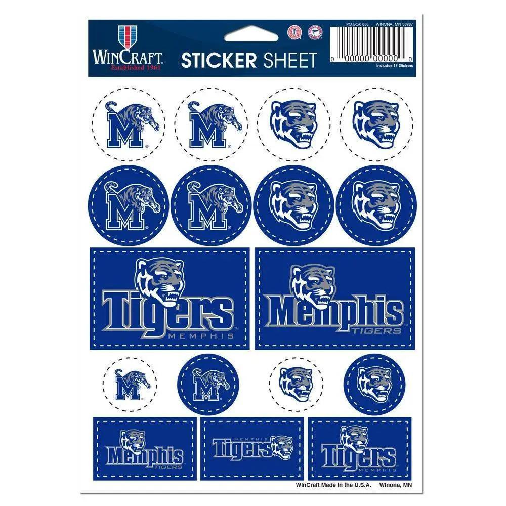  Memphis Tigers Decal Sheet 5x7 Vinyl Sticker Pack Set -  ToylandEU™
