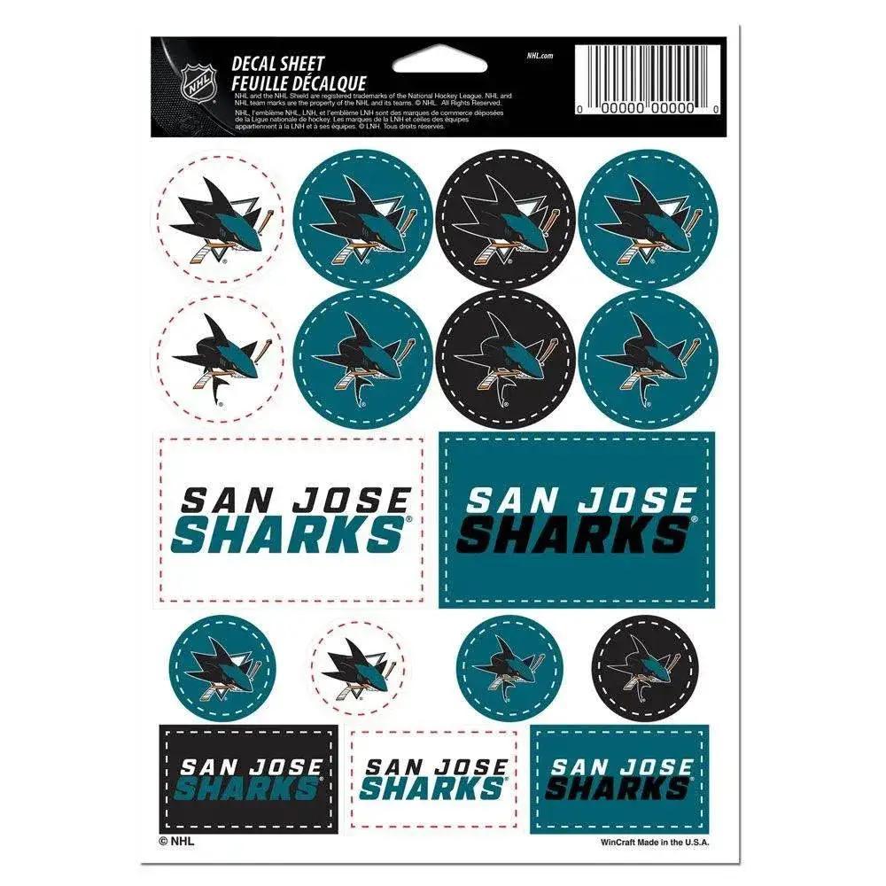  San Jose Sharks Decal Sheet Vinyl 5x7 Sticker Pack -  ToylandEU™