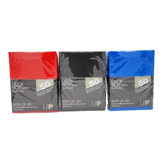 Deck Box 3 Color Assortment With 50 Card Sleeves Pack - ToylandEU