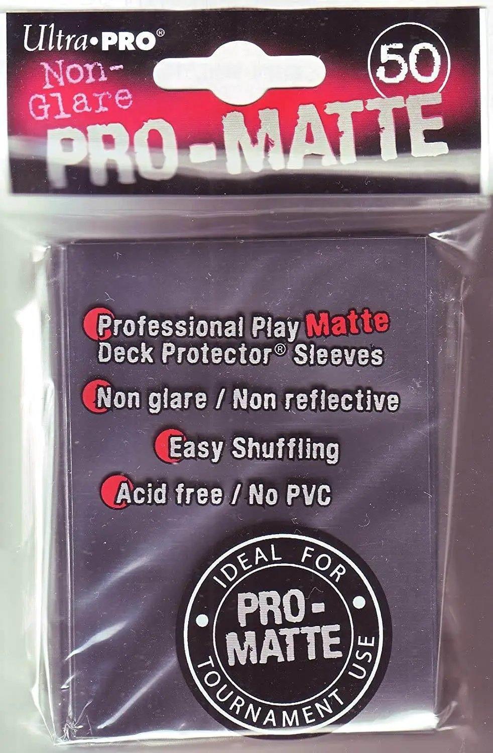  Deck Protectors Pro Matte Solid Black Card Sleeves 50 Pack -  ToylandEU™