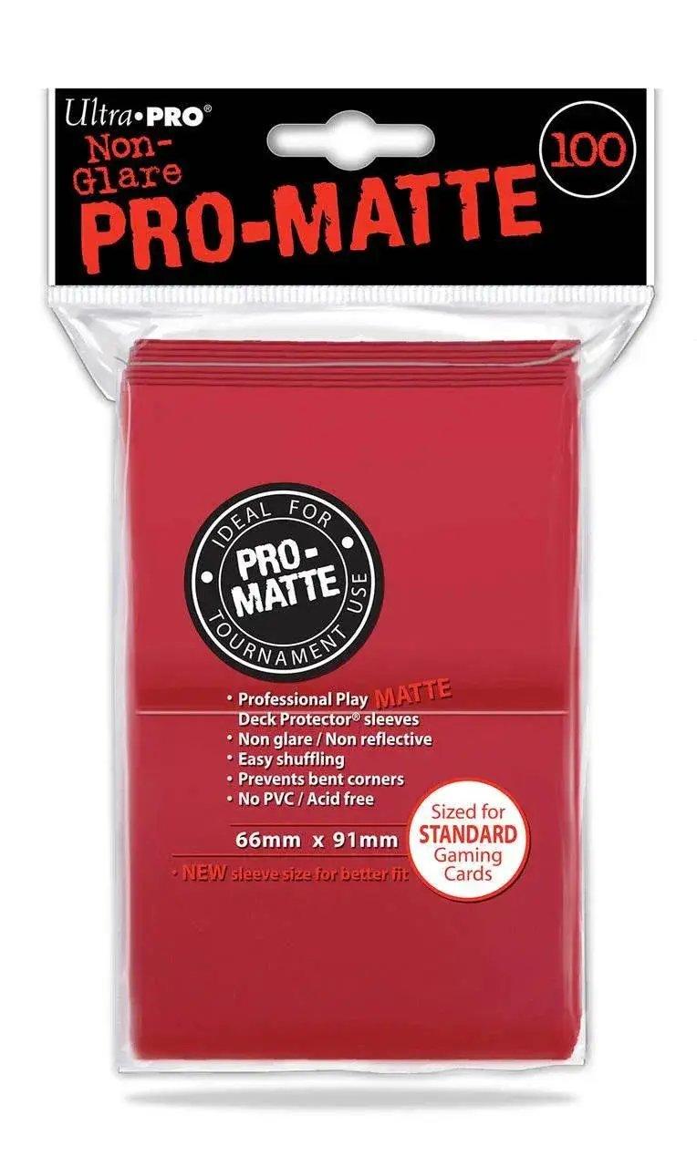  Pro-Matte Red Deck Protectors 100 Count Pack Ultra PRO -  ToylandEU™